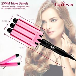 3 barrel curling wand